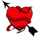 Dibujo Corazón con flecha pintado por danii_krys
