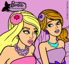Dibujo Barbie y su amiga pintado por katyprinses