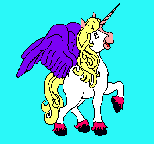 Unicornio con alas