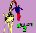Dibujo Madagascar 2 Melman pintado por Delianys