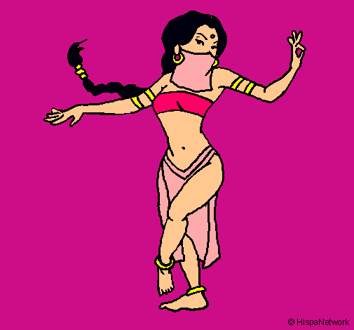 Dibujo Princesa mora bailando pintado por danii_krys