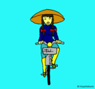 Dibujo China en bicicleta pintado por sandrita10