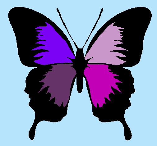 Dibujo Mariposa con alas negras pintado por brendaita2