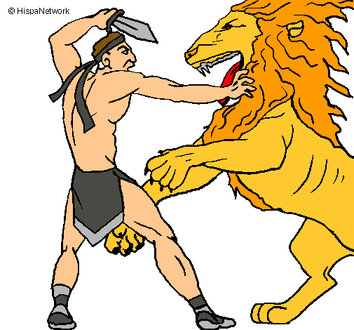 Gladiador contra león