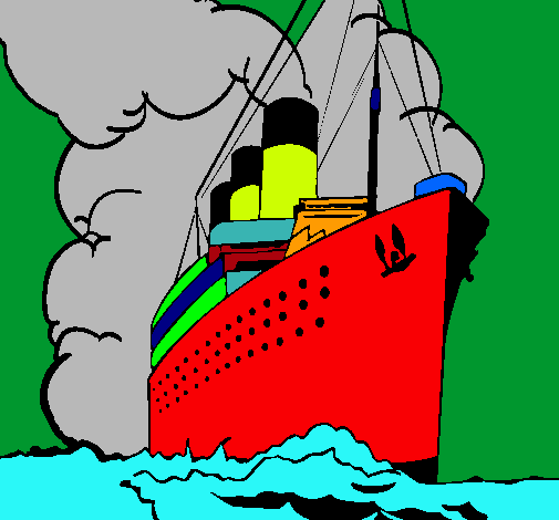Dibujo Barco de vapor pintado por tururu253