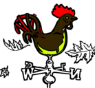 Dibujo Veletas y gallo pintado por ADRIANZA