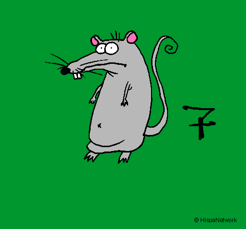 Dibujo Rata pintado por ylenia