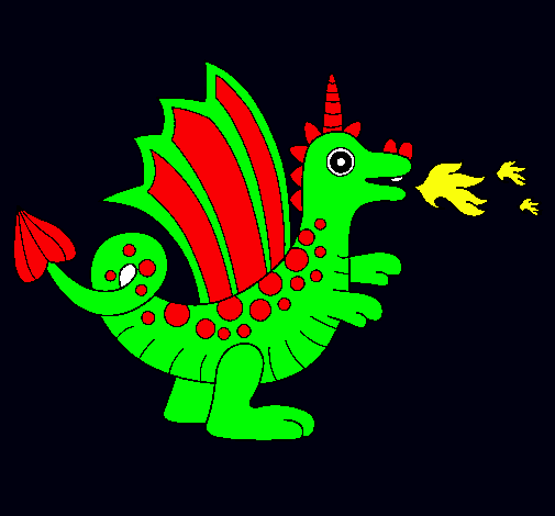 Dibujo Dragón alegre II pintado por Jairito