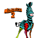 Dibujo Madagascar 2 Marty pintado por aritzy