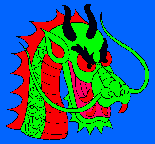 Dibujo Cabeza de dragón pintado por Jairito