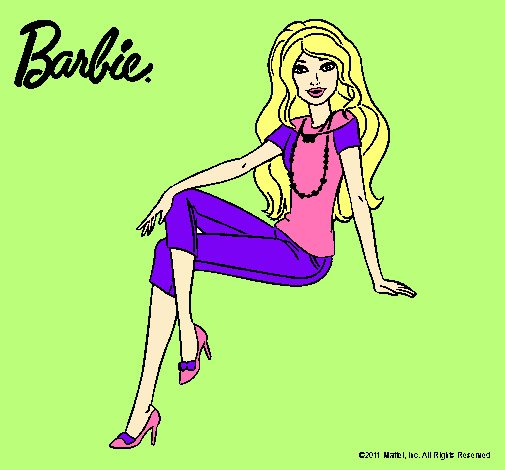 Dibujo Barbie moderna pintado por sheillah