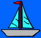 Dibujo Barco velero pintado por vivas