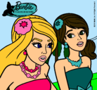 Dibujo Barbie y su amiga pintado por Yajaira00