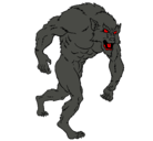 Dibujo Hombre lobo pintado por HGFH