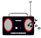 Dibujo Radio cassette 2 pintado por brandy-50-50