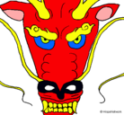 Dibujo Cabeza de dragón pintado por dragonball