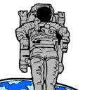 Dibujo Astronauta pintado por rrea