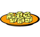 Dibujo Taquitos de queso pintado por queso