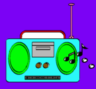 Dibujo Radio cassette 2 pintado por 174670