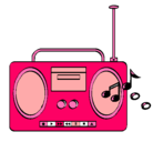 Dibujo Radio cassette 2 pintado por freily