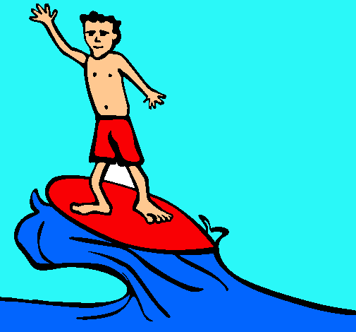Dibujo Surfista pintado por tincho
