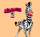 Dibujo Madagascar 2 Marty pintado por Melu