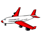 Dibujo Avión de pasajeros pintado por nece