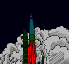 Dibujo Lanzamiento cohete pintado por MARSISO