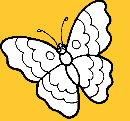 Dibujo Mariposa pintado por antojo