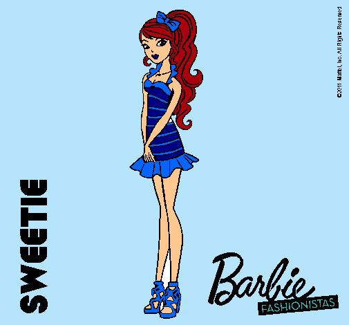 Dibujo Barbie Fashionista 6 pintado por JosS