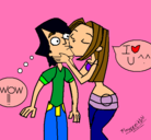 Dibujo Beso pintado por _la_wapa_