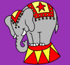 Dibujo Elefante actuando pintado por elefanta