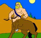 Dibujo Centauro con arco pintado por centauro 