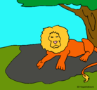 Dibujo Rey león pintado por tururu253