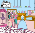 Dibujo Barbie en la tienda pintado por venus10