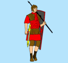 Dibujo Soldado romano pintado por leirbag