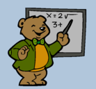 Dibujo Profesor oso pintado por nathizita