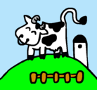 Dibujo Vaca feliz pintado por miriam123456