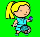 Dibujo Chica tenista pintado por ROS