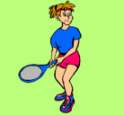 Dibujo Chica tenista pintado por rochiu