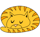 Dibujo Gato durmiendo pintado por Angel21