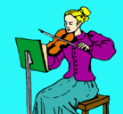 Dibujo Dama violinista pintado por magy