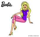 Dibujo Barbie moderna pintado por poni