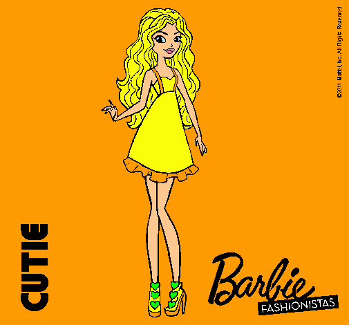 Dibujo Barbie Fashionista 3 pintado por charito