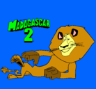 Dibujo Madagascar 2 Alex pintado por paco07