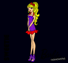 Dibujo Barbie Fashionista 6 pintado por ponponxD