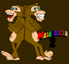 Dibujo Madagascar 2 Manson y Phil 2 pintado por Elienid