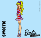 Dibujo Barbie Fashionista 6 pintado por anace