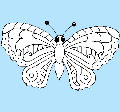 Dibujo Mariposa pintado por antojo