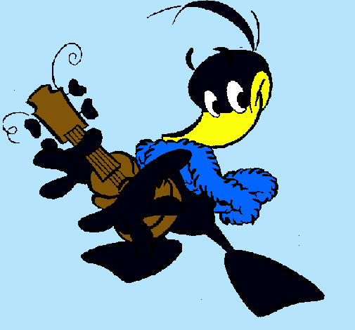 Pato con guitarra